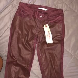 Two toned velvet skinny  Levi jeans